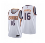 Men's Phoenix Suns #16 Tyler Johnson Authentic White Basketball Jersey - Association Edition