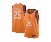 Men's Phoenix Suns #25 Mikal Bridges Authentic Orange Finished Basketball Jersey - Statement Edition