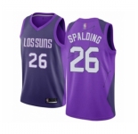 Men's Phoenix Suns #26 Ray Spalding Authentic Purple Basketball Jersey - City Edition