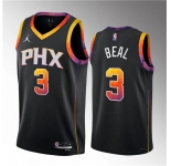 Men's Phoenix Suns #3 Bradley Beal Black 2022-23 Statement Edition Stitched Basketball Jersey