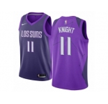 Women Nike Phoenix Suns #11 Brandon Knight Swingman Purple NBA Jersey - City Edition