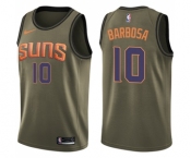 Youth Nike Phoenix Suns #10 Leandro Barbosa Swingman Green Salute to Service NBA Jersey