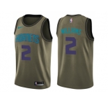 Men Nike Charlotte Hornets #2 Marvin Williams Green Salute to Service NBA Swingman Jersey