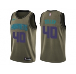 Men Nike Charlotte Hornets #40 Cody Zeller Green Salute to Service NBA Swingman Jersey