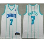 Men's Charlotte Hornets #1 Kon Knueppel White Icon Sponsor Swingman Jersey