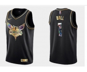 Men's Charlotte Hornets #1 Lamelo Ball 2022-2023 Golden Edition jerseys