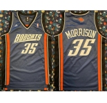 Men's Charlotte Hornets #35 Adam Morrison Navy Stitched Basketball Jersey