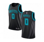 Men's Nike Jordan Charlotte Hornets #0 Miles Bridges Swingman Black NBA Jersey - 2018-19 City Edition