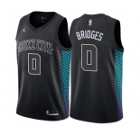Men's Nike Jordan Charlotte Hornets #0 Miles Bridges Swingman Black NBA Jersey - City Edition