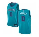 Men's Nike Jordan Charlotte Hornets #0 Miles Bridges Swingman Teal NBA Jersey - Icon Edition