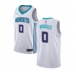 Men's Nike Jordan Charlotte Hornets #0 Miles Bridges Swingman White NBA Jersey - Association Edition