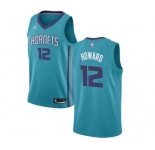 Men's Nike Jordan Charlotte Hornets #12 Dwight Howard Authentic Teal NBA Jersey - Icon Edition