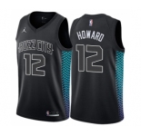 Men's Nike Jordan Charlotte Hornets #12 Dwight Howard Swingman Black NBA Jersey - City Edition