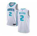 Men's Nike Jordan Charlotte Hornets #2 Marvin Williams Authentic White NBA Jersey - Association Edition