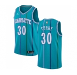 Men's Nike Jordan Charlotte Hornets #30 Dell Curry Swingman Aqua Hardwood Classics NBA Jersey