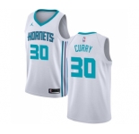 Men's Nike Jordan Charlotte Hornets #30 Dell Curry Swingman White NBA Jersey - Association Edition