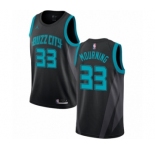 Men's Nike Jordan Charlotte Hornets #33 Alonzo Mourning Swingman Black NBA Jersey - 2018-19 City Edition