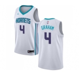 Men's Nike Jordan Charlotte Hornets #4 Devonte Graham Authentic White NBA Jersey - Association Edition