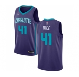 Men's Nike Jordan Charlotte Hornets #41 Glen Rice Swingman Purple NBA Jersey Statement Edition