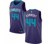 Men's Nike Jordan Charlotte Hornets #44 Frank Kaminsky Swingman Purple NBA Jersey Statement Edition