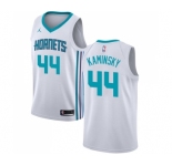Men's Nike Jordan Charlotte Hornets #44 Frank Kaminsky Swingman White NBA Jersey - Association Edition