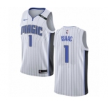 Men's Nike Orlando Magic #1 Jonathan Isaac Swingman NBA Jersey - Association Edition