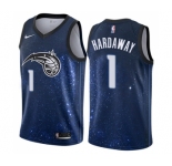 Men's Nike Orlando Magic #1 Penny Hardaway Swingman Blue NBA Jersey - City Edition