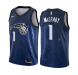Men's Nike Orlando Magic #1 Tracy Mcgrady Swingman Blue NBA Jersey - City Edition