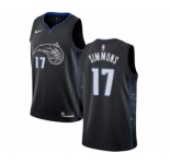 Men's Nike Orlando Magic #17 Jonathon Simmons Swingman Black NBA Jersey - City Edition