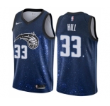 Men's Nike Orlando Magic #33 Grant Hill Swingman Blue NBA Jersey - City Edition