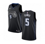 Men's Nike Orlando Magic #5 Mohamed Bamba Swingman Black NBA Jersey - City Edition