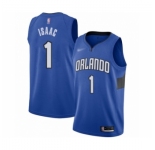 Men's Orlando Magic #1 Jonathan Isaac Authentic Blue Finished Basketball Jersey - Statement Edition