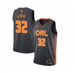 Men's Orlando Magic #32 Shaquille O'Neal Swingman Charcoal Basketball Jersey 2019-20 City Edition