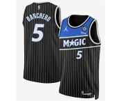 Men's Orlando Magic #5 Paolo Banchero Black 2025 New Generation of Magic Stitched Basketball Jersey