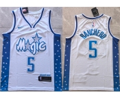 Men's Orlando Magic #5 Paolo Banchero Silver 2025-26 City Edition Stitched Basketball Jersey
