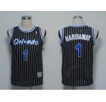 nba orlando magic #1 hardaway black(pinstripes)