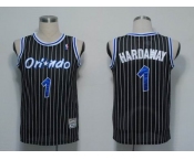 nba orlando magic #1 hardaway black(pinstripes)