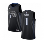 Women's Nike Orlando Magic #1 Jonathan Isaac Swingman Black NBA Jersey - City Edition