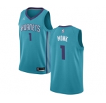 Women's Nike Jordan Charlotte Hornets #1 Malik Monk Swingman Teal NBA Jersey - Icon Edition