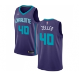 Women's Nike Jordan Charlotte Hornets #40 Cody Zeller Swingman Purple NBA Jersey Statement Edition