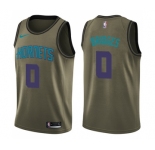 Youth Nike Charlotte Hornets #0 Miles Bridges Swingman Green Salute to Service NBA Jersey