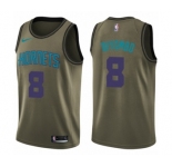 Youth Nike Charlotte Hornets #8 Bismack Biyombo Swingman Green Salute to Service NBA Jersey