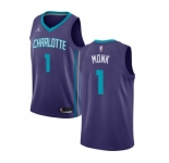 Youth Nike Jordan Charlotte Hornets #1 Malik Monk Swingman Purple NBA Jersey Statement Edition