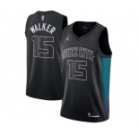 Youth Nike Jordan Charlotte Hornets #15 Kemba Walker Swingman Black NBA Jersey - City Edition