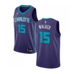 Youth Nike Jordan Charlotte Hornets #15 Kemba Walker Swingman Purple NBA Jersey Statement Edition