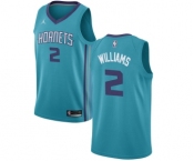 Youth Nike Jordan Charlotte Hornets #2 Marvin Williams Swingman Teal NBA Jersey - Icon Edition