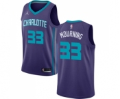 Youth Nike Jordan Charlotte Hornets #33 Alonzo Mourning Swingman Purple NBA Jersey Statement Edition