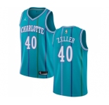 Youth Nike Jordan Charlotte Hornets #40 Cody Zeller Swingman Aqua Hardwood Classics NBA Jersey