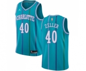 Youth Nike Jordan Charlotte Hornets #40 Cody Zeller Swingman Aqua Hardwood Classics NBA Jersey