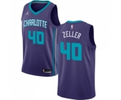 Youth Nike Jordan Charlotte Hornets #40 Cody Zeller Swingman Purple NBA Jersey Statement Edition